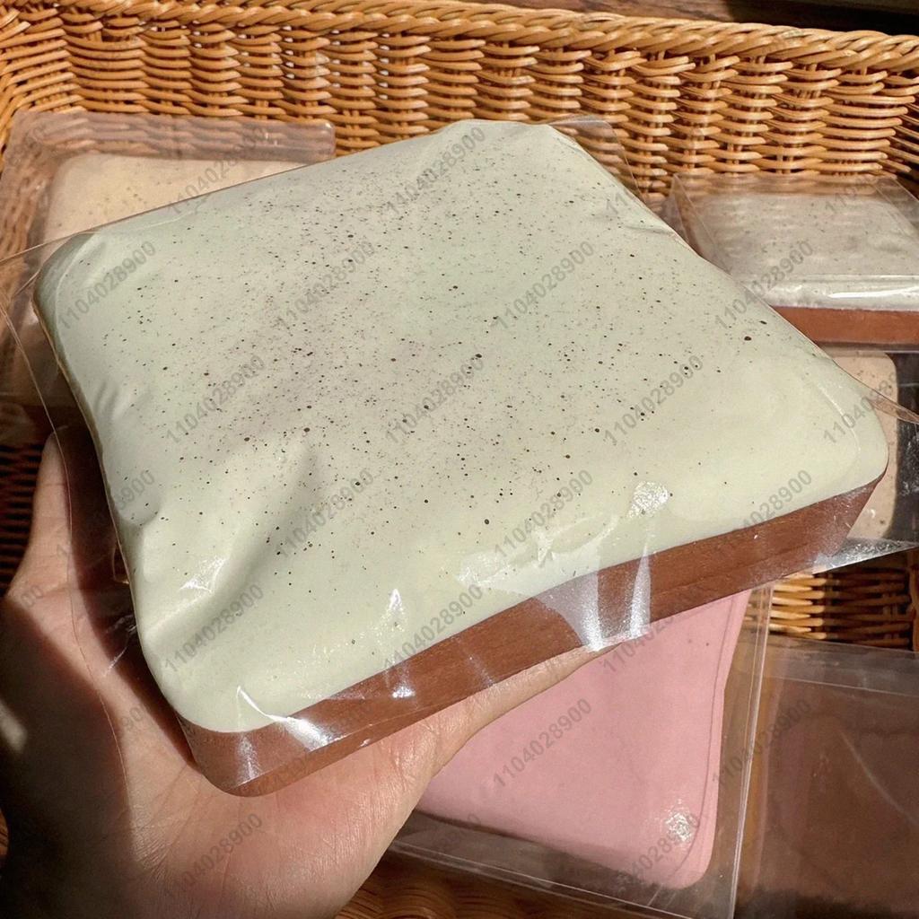 Sticky Toast Squishy Slow Rising Marshmallow Mint Chocolate Bread Soft Tender Squeeze Toy Stress Relief Hand Relaxing Toy