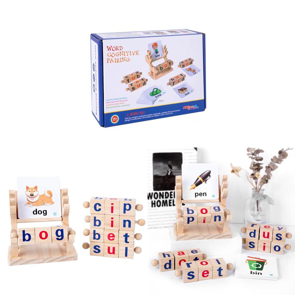 Wooden Alphabet Puzzle Toy For Babies Early Education Word Building Kids Learning