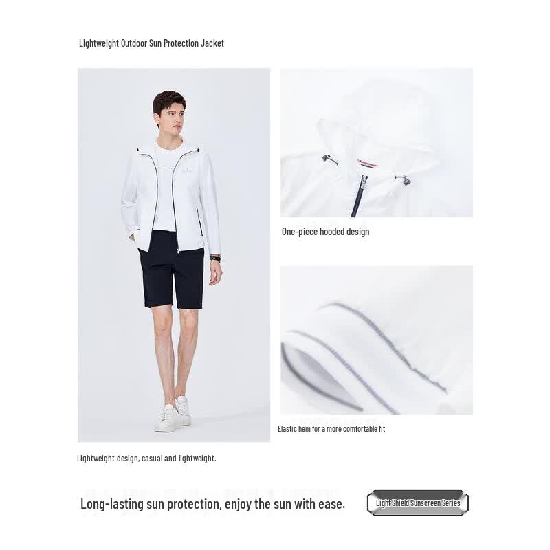Navigare Men's Hooded Breathable Sun Protection Jacket