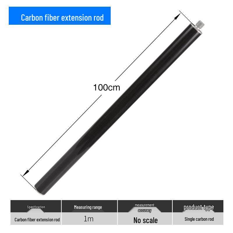 Telescopic Carbon Fiber GPS Survey Prism Pole with Two-Leg Tripod