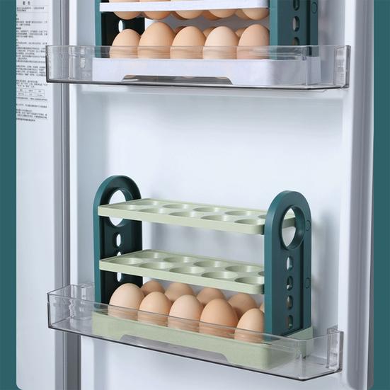 Praktisk eggholder Høy kapasitet Anti-fall Enkel tilgang Kjøleskapsdør Friskholdende eggboks Hjemmeforsyning