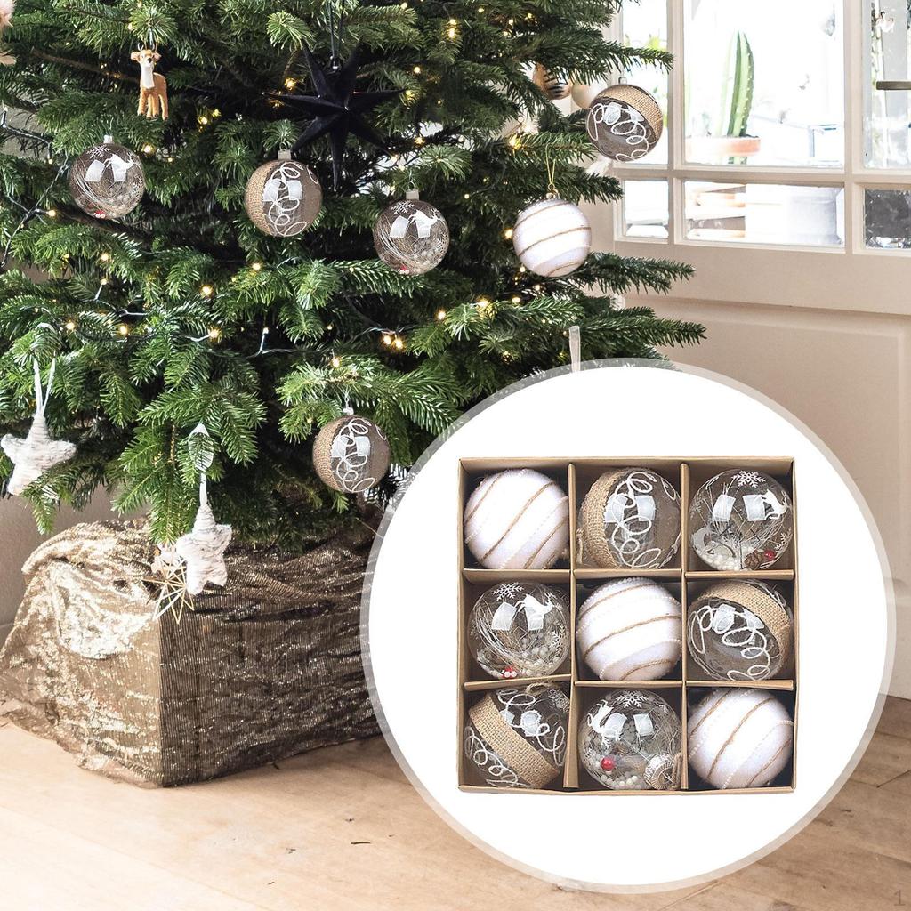 9 X Ornaments Decoration Christmas Tree Hanging for Festival Backyard Wedding Birthday