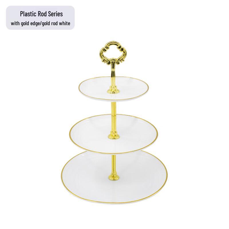 Jiante Simple Style 3-Tier Rotatable Fruit Plate