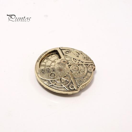 Rotary Number Gear Coin Dice Educational Dice Fidget Toy Portable Vintage Punk Alloy Dice Prop Adults Teens Kids Birthday Gift