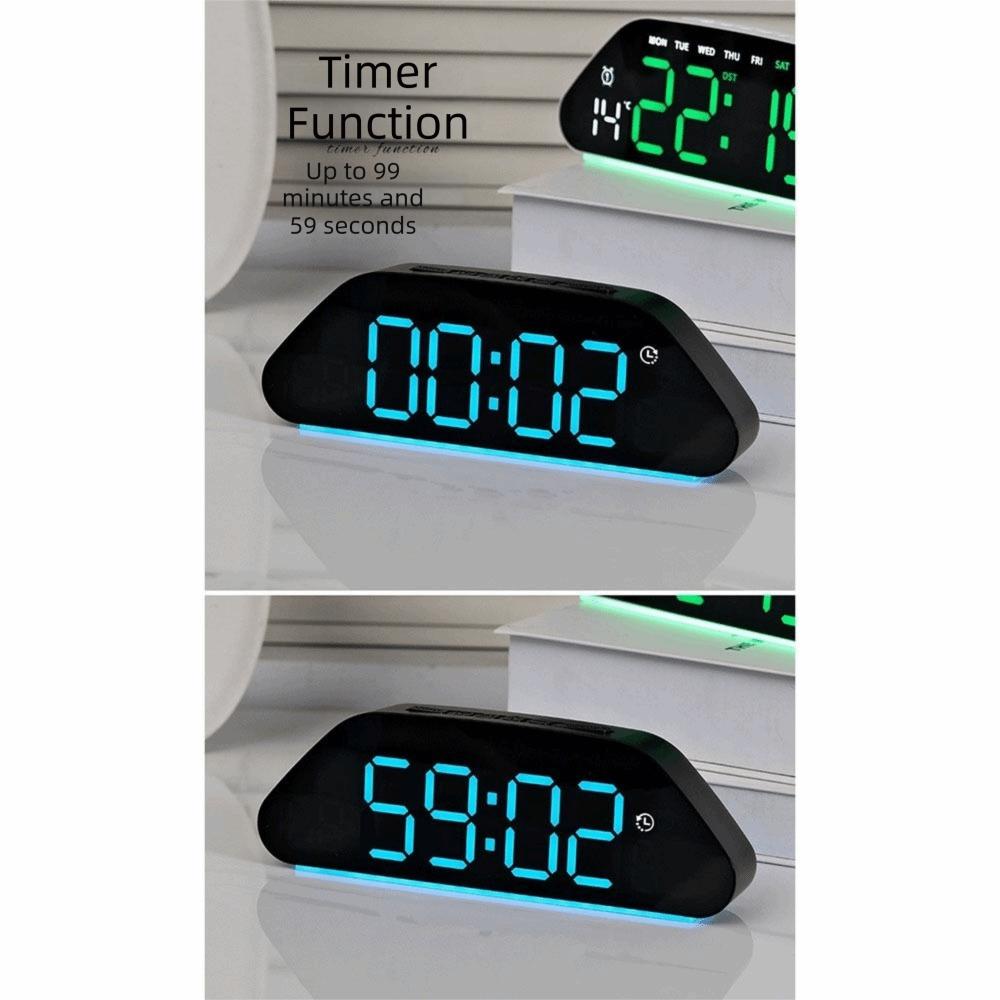 Temperature Display Digital Clock Humidity Display Desk Clock LED Alarm Clock  Living Room