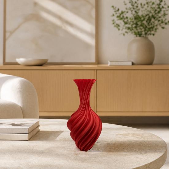3D-gedruckte Spiralvase, Moderner minimalistischer Blumentopf für Trockenblumen, Nordische Kunstdekoration für Regale, Kreative Geschenkideen