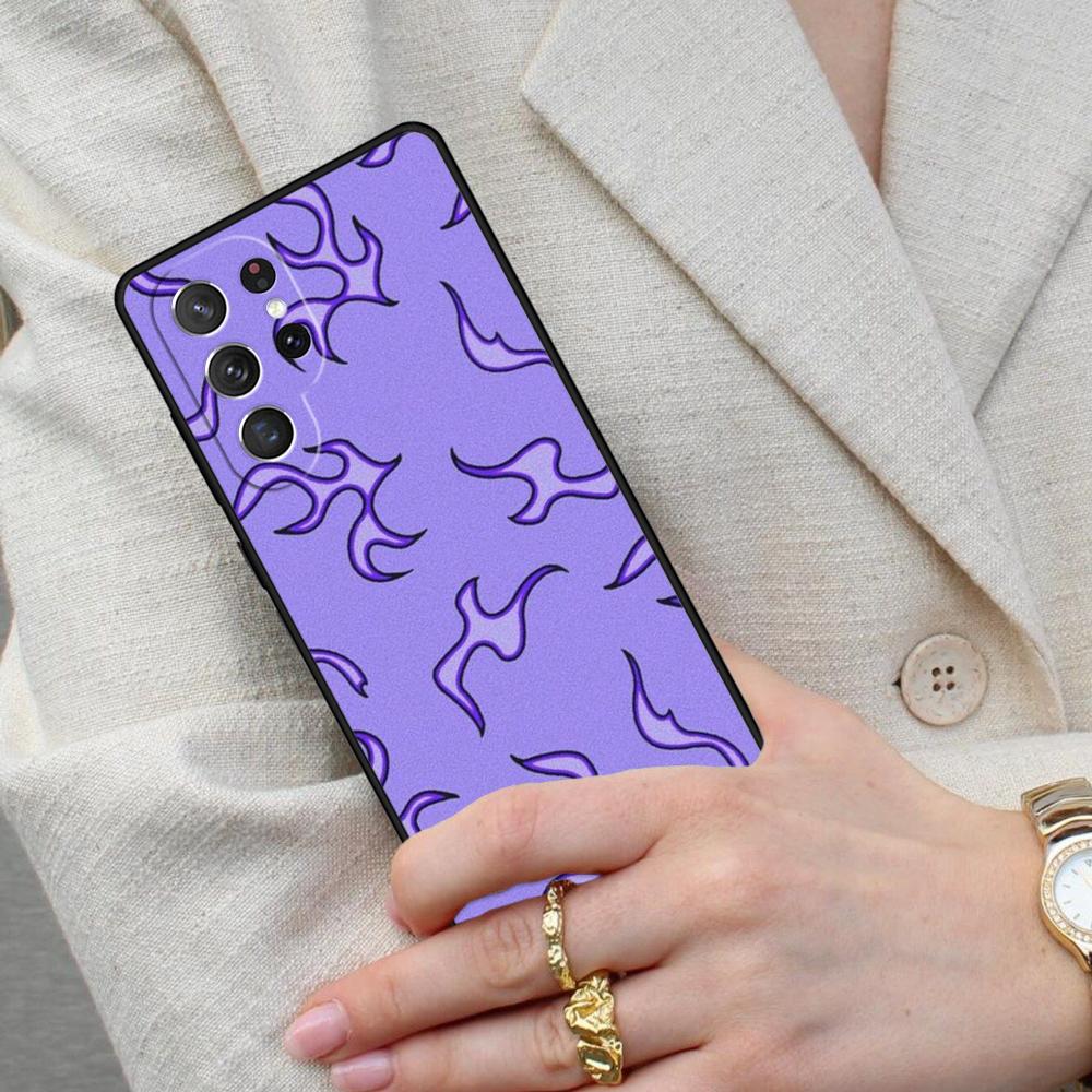 Fashion Design Flame Pattern Cell Phone Case for Samsung Galaxy S26 Ultra S25 S24 S23 S22 S21 S20 Note10 Cover