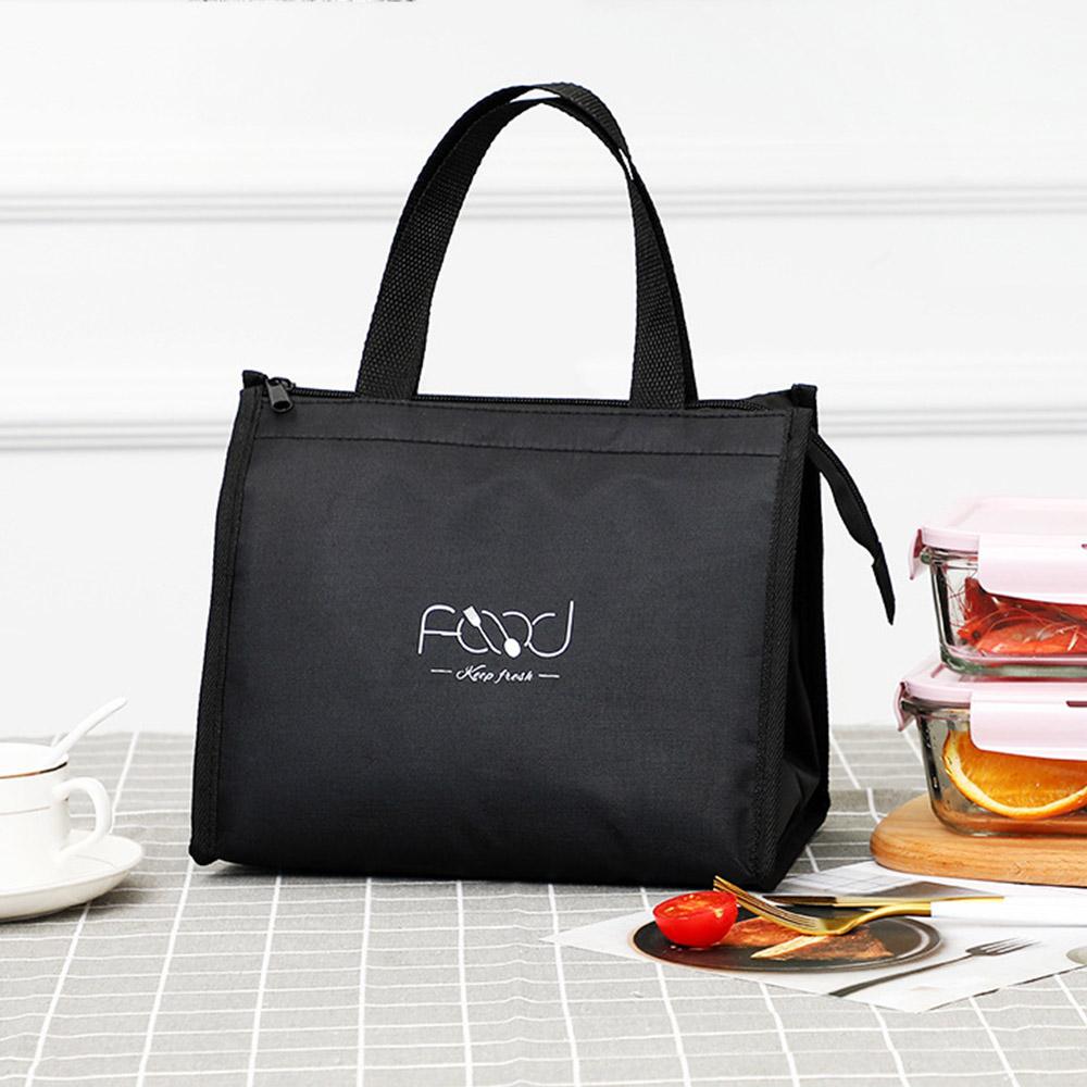 Travel Hand Zip Office Thermal Insulated Handbags Lunch Bags Cooler Bags Picnic Bag Food Tote