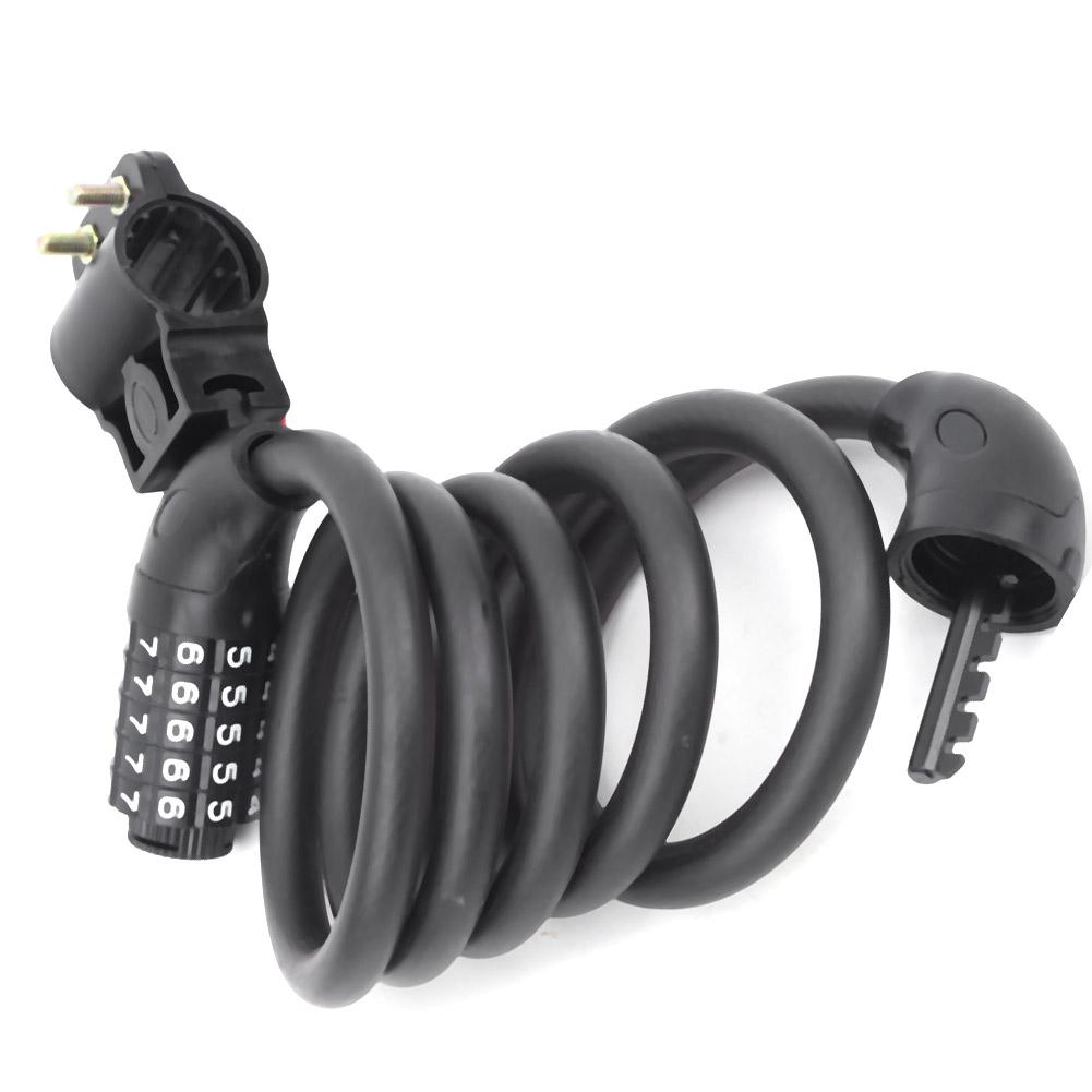 1.5M Portable Antitheft Strip Lock Disc Brake Lock Fivedigit Password for Mountain Bike