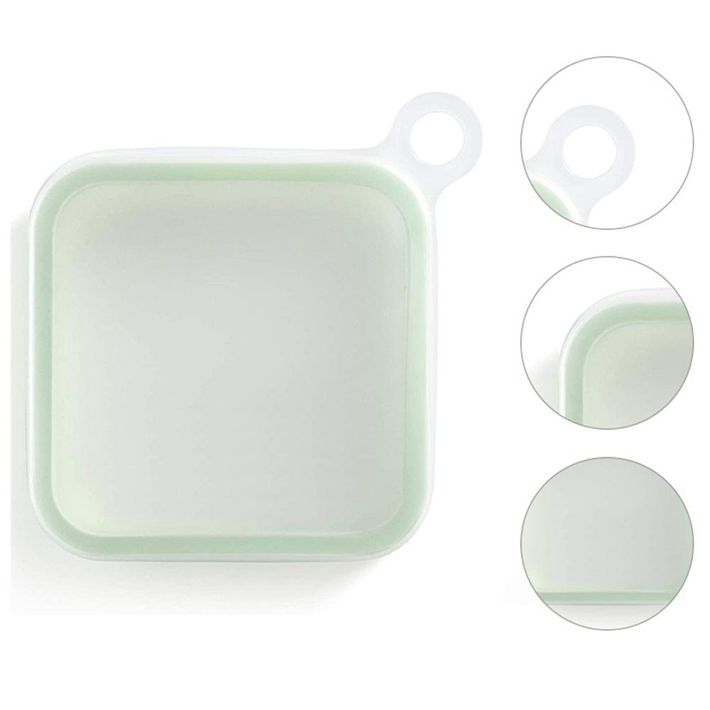Portable Silicone Sandwich Toast Bento Box With Handle Food Container Snack Box Student Office Worker Lunch Box