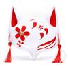Half Face  Mask Hand-painted Fashion Mask Halloween Masquerade Party Tassels Anime Fox Mask For Costume Parties Anime