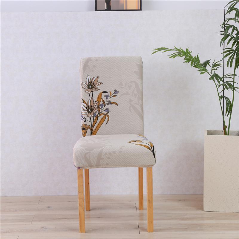 1/2/4/6Pcs Print Dining Chair Cover Elastic Chair Slipcover Case Stretch Chair Covers For Wedding El Banquet