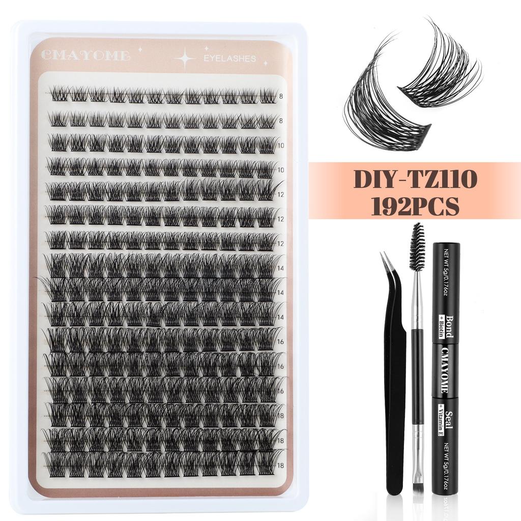 Diy Segmented Single Tuft Of False Eyelashes 8-18Mm Eyelashes Dd Curl Dense Curl