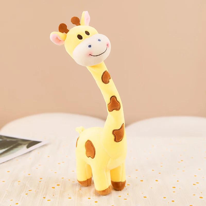 

Cartoon Giraffe Simulation Animal Ornament Doll Soft Stuffed Animal Sleeping Pillow Cushion Christmas Gifts for Kids and Girls 30CM жовтий