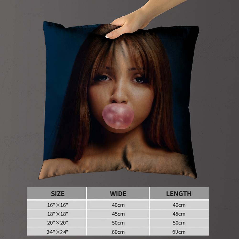 Singer Pink P-Pantheress Cushion Cover Polyester Sofa Cushions Decorative Throw Pillows Home Decoration Pillowcover