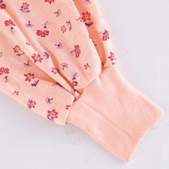 Pajama Pants Elastic High Waist Floral Print Long Trousers Loose