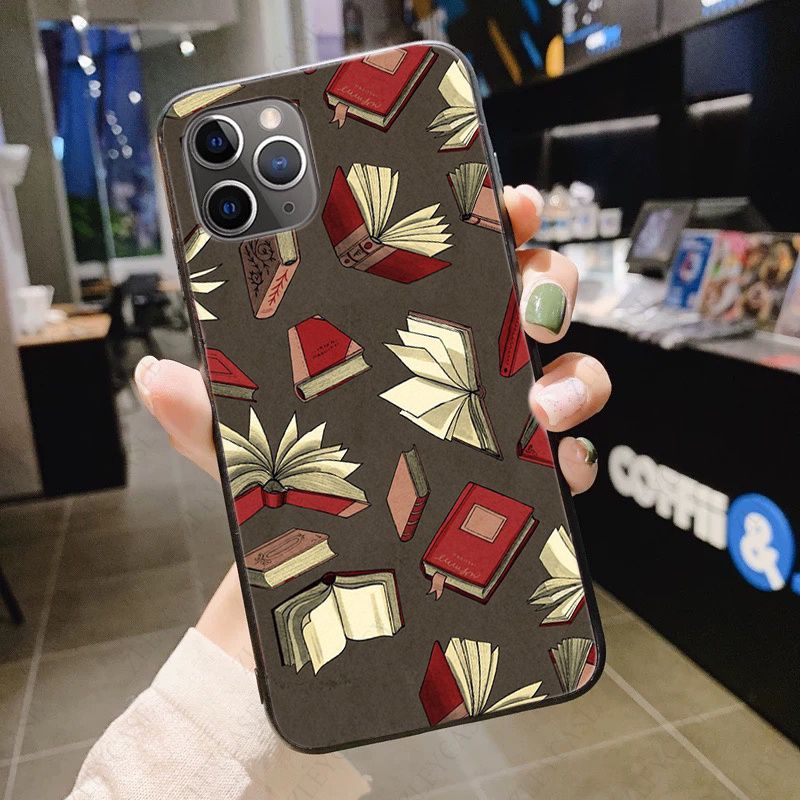 

Чехол для телефона для iphone 12pro 13pro 11pro max 5S 6S 7 8plus x xr xsmax 12mini 13mini se 2020, чехол с книгами, стопка книг, библиотека для чтения Iphone 11