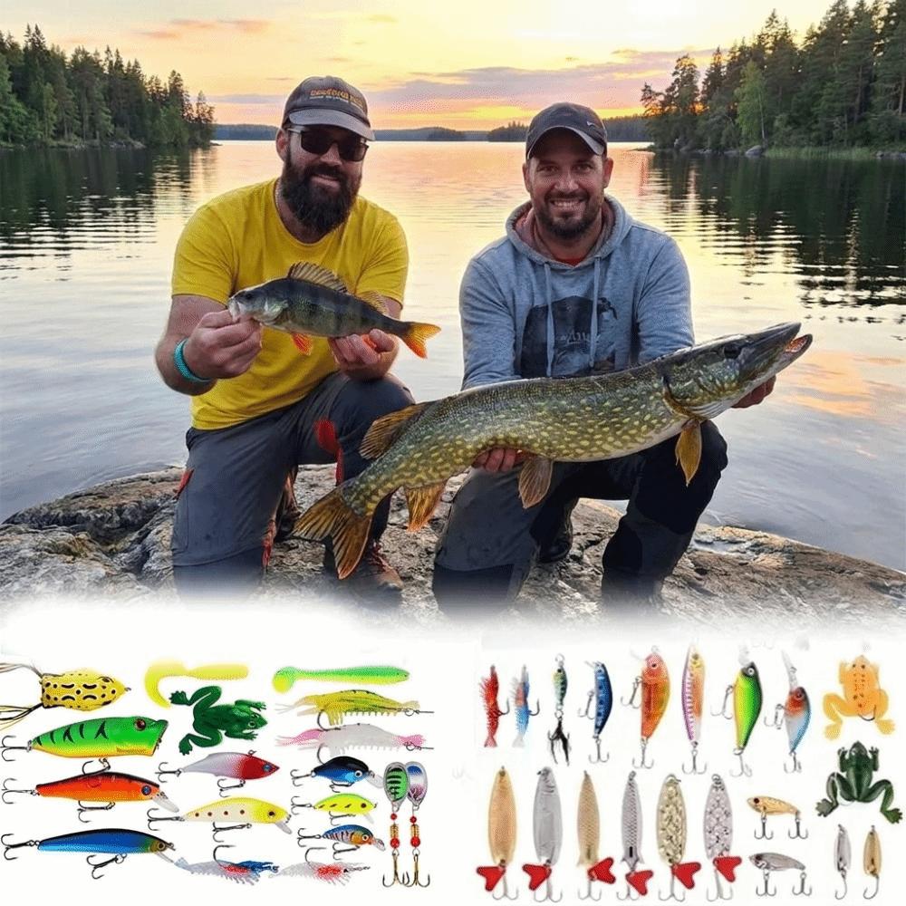 Fish Bait Fishing Advent Calendar Realistic Design Fishing Tackle Artificial Bait Birthday Gift