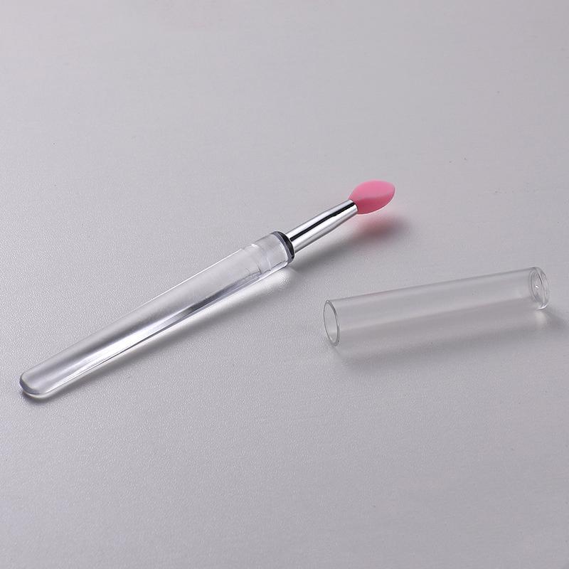 Nail Arts Silicone Applicator Sticks Reusable Chrome Glitter Applying Manicure Tool  Easy-Daub Pigment Silicone Nail Brush