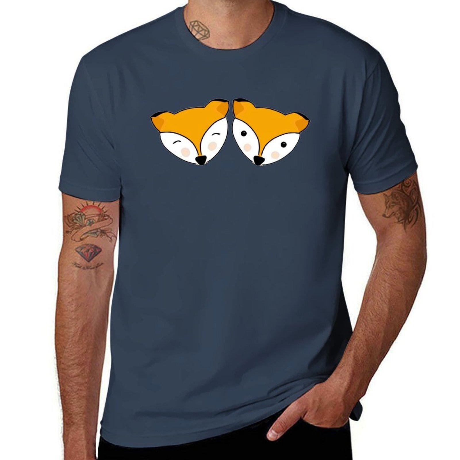 Fox Couple Fox Siblings Fox Friends Tshirt Trend Art Print Tshirt S