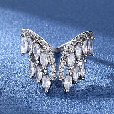 Beautiful Party Ring Plated Accessory Rhinestones