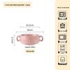 Cream Style Underglaze Ceramic Double Ear Soup Bowl