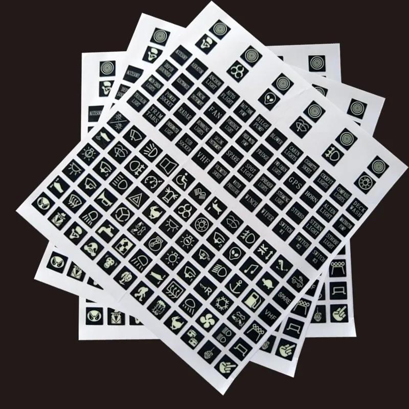 1pcs Luminous Car Stickers trument Panel Button Sticker PVC Truck Decoration Rocker Switch Label Circuit Decal For Boat Truck