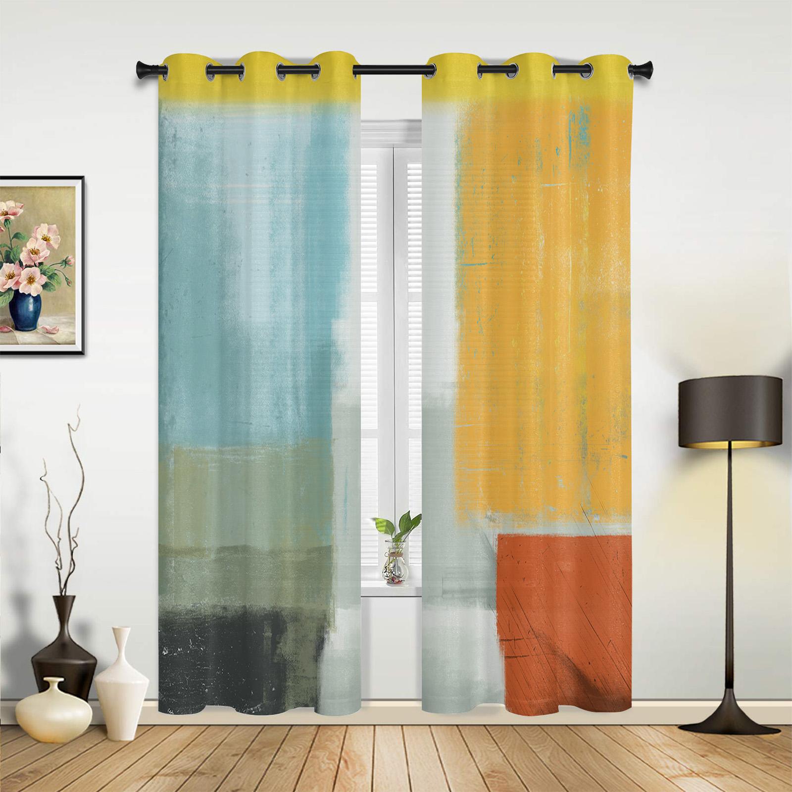 

Олійний живопис Абстрактний Ручний розпис Вінтажні Штори для Спальні Вітальні Драпірування Кухня Дитяча Кімната Віконна Штора Домашній Декор 135W x 115H(cm) x1