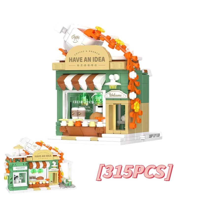 Creative Park Series Street Building Blocks Coffee Shop Children's Toys