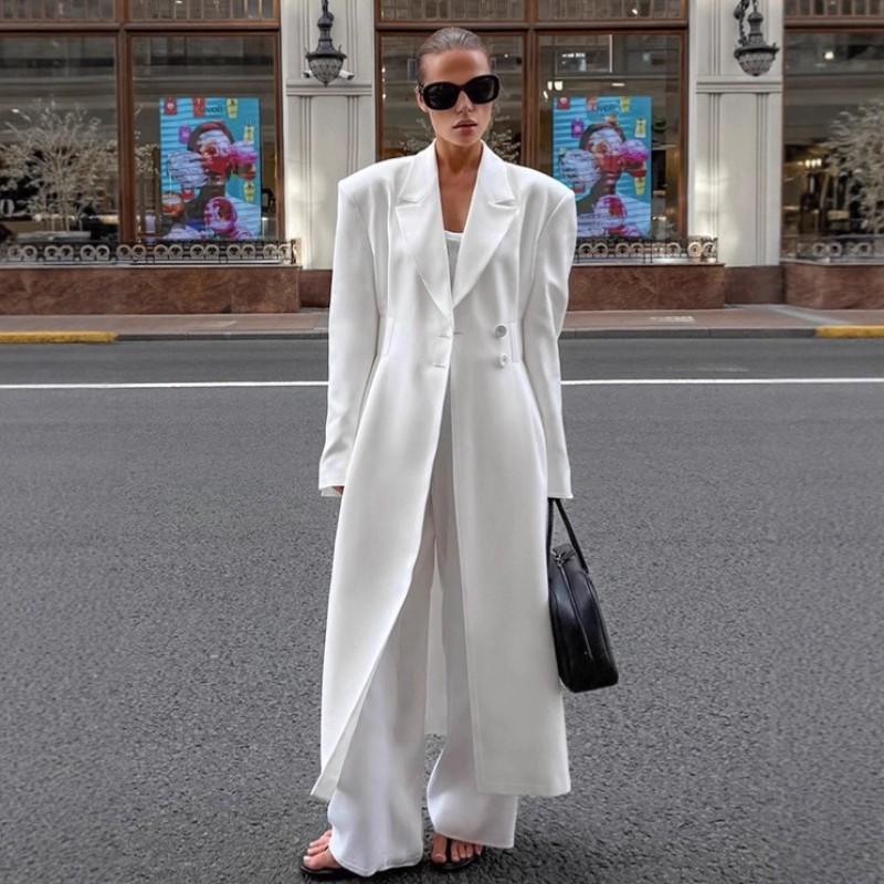 Womens White Blazer Coat Fall Winter
