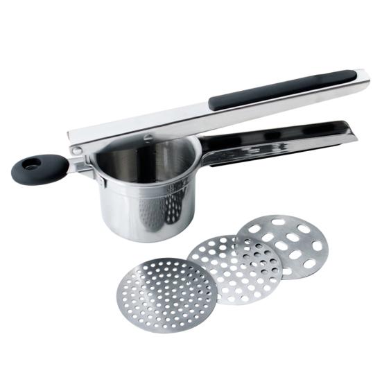 Manual Silicone Handle Stainless Steel Potato Ricer Squeezer Food Crusher Masher