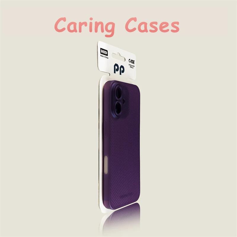 For iPhone 17 Pro Max Case Black Mesh Cooling Slim Matte Shockproof Compatible with iPhone 16 15 14 13 12 11