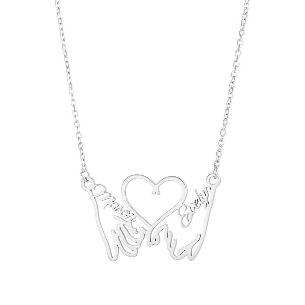 Collana Personalizzata con Lettere in Acciaio Inossidabile Placcato Oro 18K - Catena Clavicolare Fai-da-Te con Nome Personalizzato