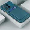 Wallet Card Holder Slot Back Soft Silicone Case For Xiaomi 14T 11T 13T 15T Poco C75 X7 F7 M8 Redmi A3 9C 13C 14C Note 9 10 11 12 13 14 15 Pro Cover