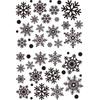 40/30pcs PVC Christmas Snowflakes Sticker Electrostatic Glass Stickers Wallpaper White Snowflake Window Decal New Year Decor