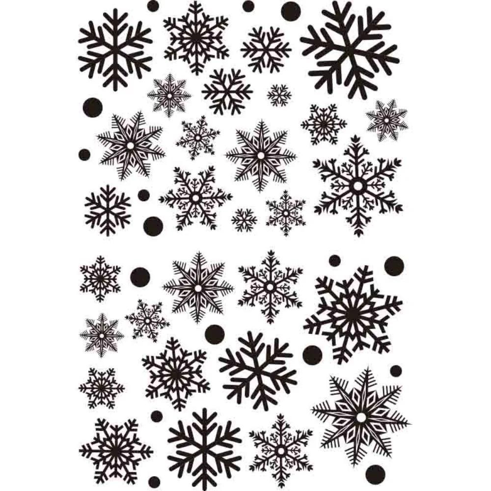 40/30pcs PVC Christmas Snowflakes Sticker Electrostatic Glass Stickers Wallpaper White Snowflake Window Decal New Year Decor
