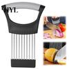 Stainless Steel Onion Holder for Slicing Prongs Rust-Resistant Vegetable Cutter Reliable Kitchen Tool Onions Potato Tomato Avocados Eggs Fruit