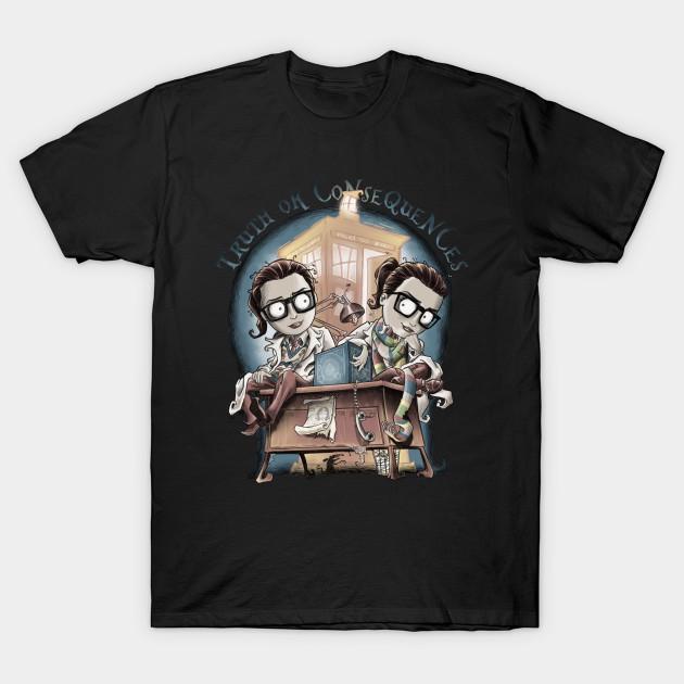 

Men Black Print T-shirt Truth Or Consequences No-Cut Transfer Paper Print Cotton Tshirt XL чёрный