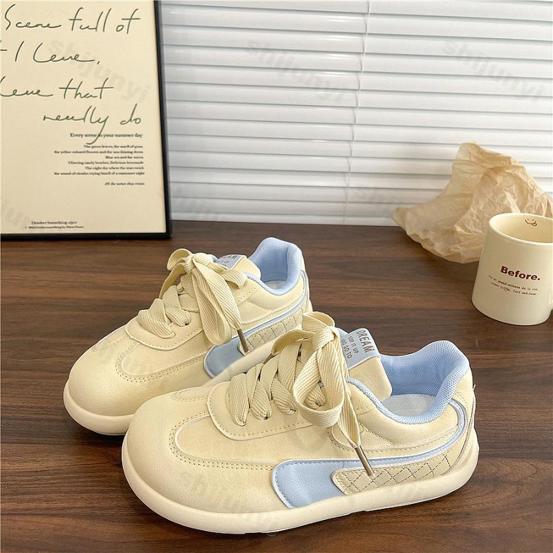 Fashion 2025 Spring Autumn New Women's White Shoes Fashion Comfortable Casual Shoes Lace-up Platforms Sneakers Non Slip Vulcanized Shoes
