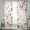 Cosmetic Lipstick Tulle Curtains For Living Room Decoration Modern Veil Chiffon Curtains Bedroom Sheer Drapes