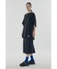 RECODE A-Line Slit Pleats Lining Skirt