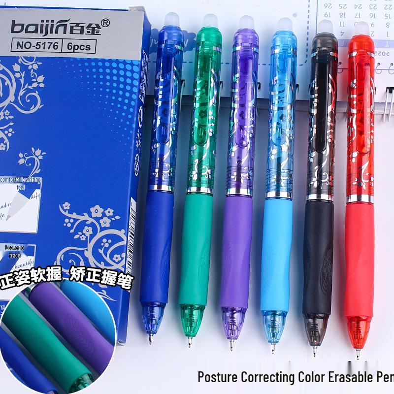 Erasable Gel Pen - Red/Purple, 0.5mm, Heat-Sensitive Ink for Students