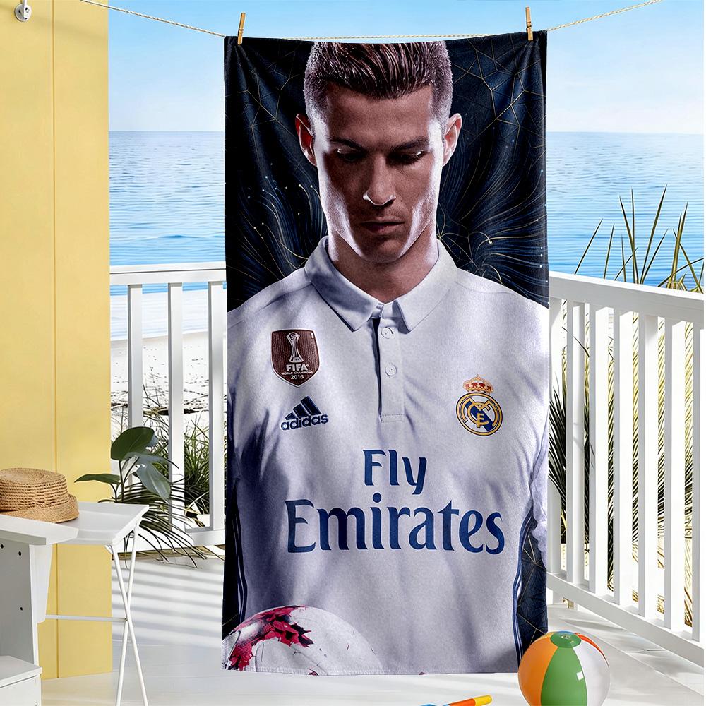 Cristiano Ronaldo Beach Towel Super Soft & Absorbent Comfortable Lightweight Suitable for Swimming, Gym, Camping, Yoga Vacation