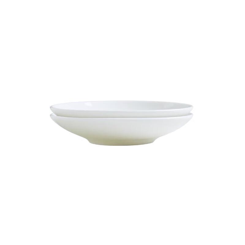 Jingdezhen Pure White Ceramic Deep Plate Set