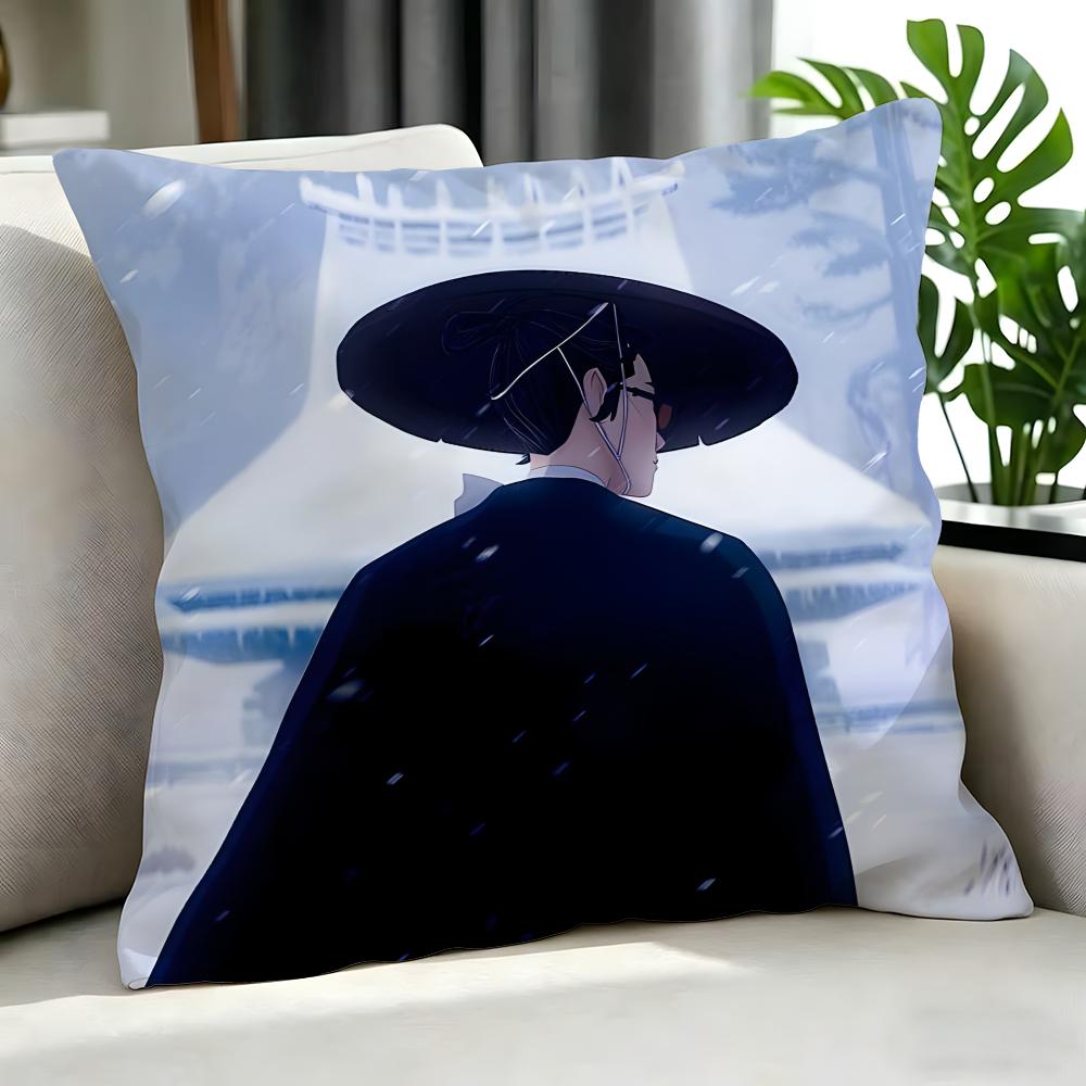 Anime BBlue Eye Samurai Cushion Cover Cushion Cover Set Pcs x x x Pillowcase Decorative Sofa Home Decor