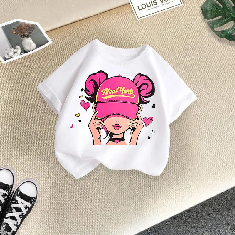 Children T-shirt Kid T Shirt 2-13Y Cool Girl Printed Kids 100% Cotton Clothes Tshirt Tops Tee