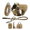 Set mit Geschirr und Leine für große Hunde, Haustier, Deutscher Schäferhund, Malinois, Trainingsweste, Hundegeschirr und Halsband für mittelgroße und große Hunde