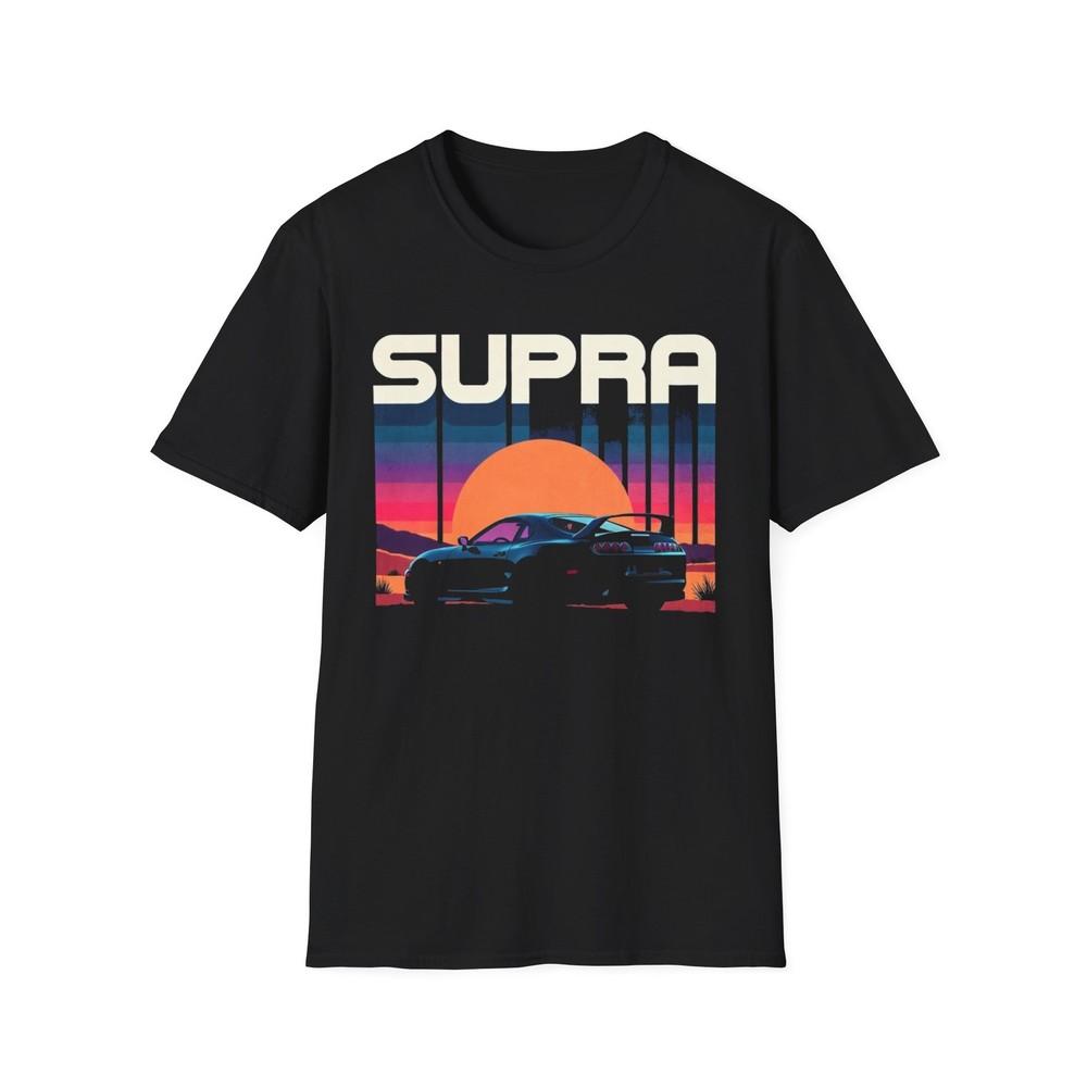 Supra Retro Sunset Car T-Shirt JDM Style Graphic Tee