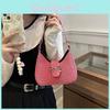 Trendy Street Style Solid Color Pu Crossbody Bag For Women In Black Pink Cream Green