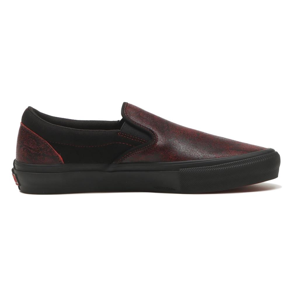 Vans Skate Slip On Saw Red Black Vn0a5fcay25